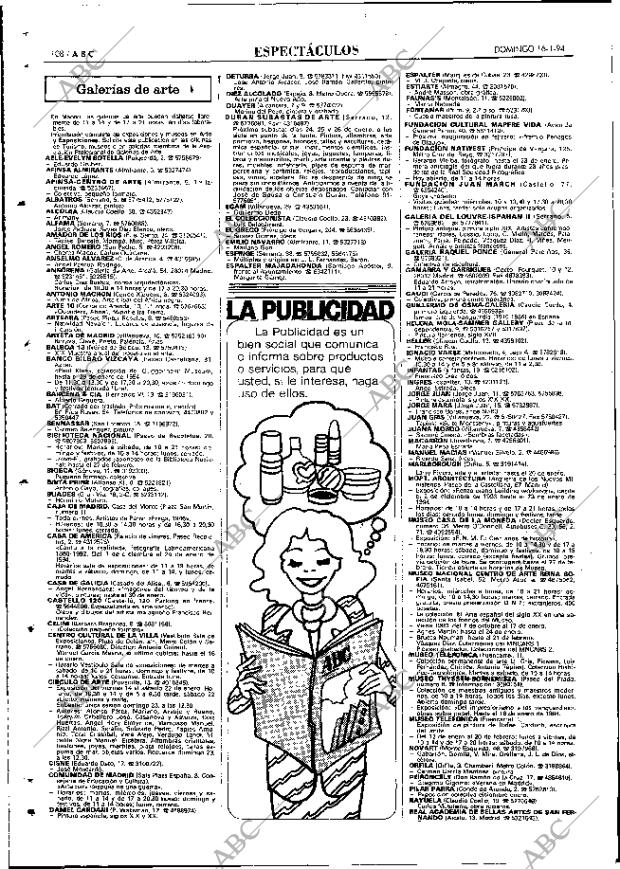 ABC MADRID 16-01-1994 página 108