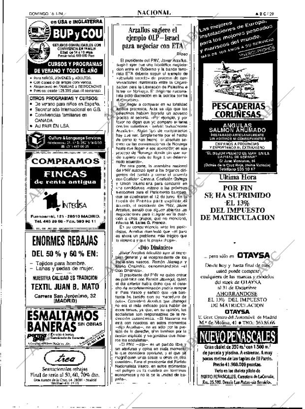 ABC MADRID 16-01-1994 página 29