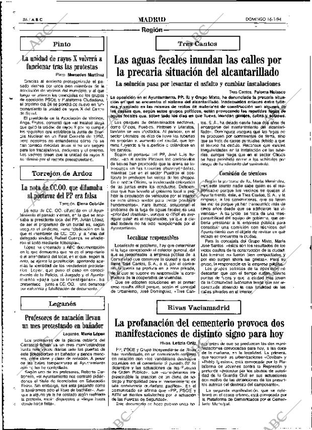 ABC MADRID 16-01-1994 página 86