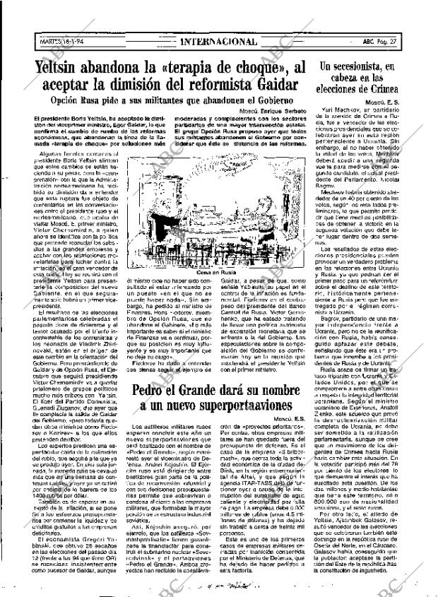 ABC MADRID 18-01-1994 página 27