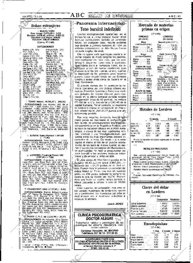 ABC MADRID 18-01-1994 página 45