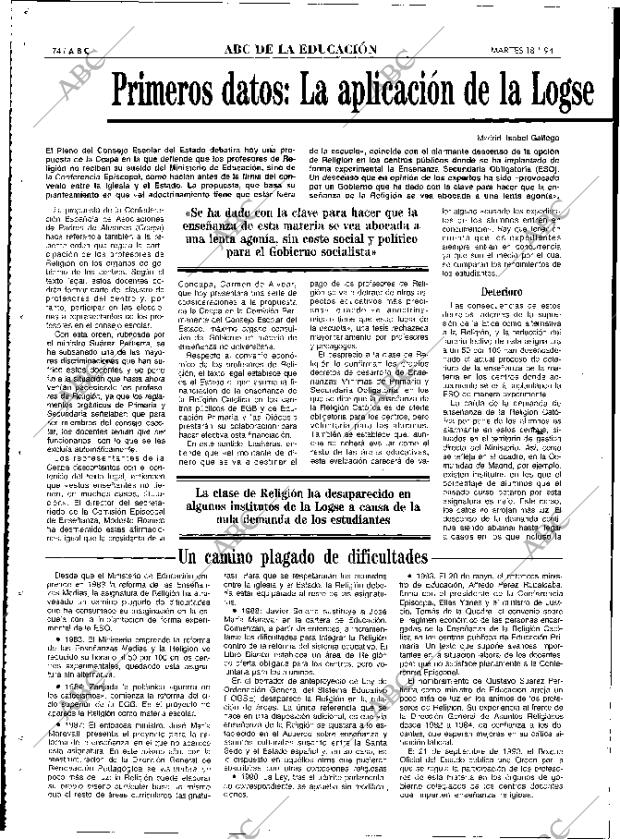 ABC MADRID 18-01-1994 página 74