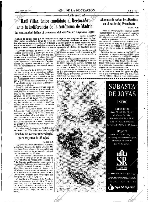 ABC MADRID 18-01-1994 página 77