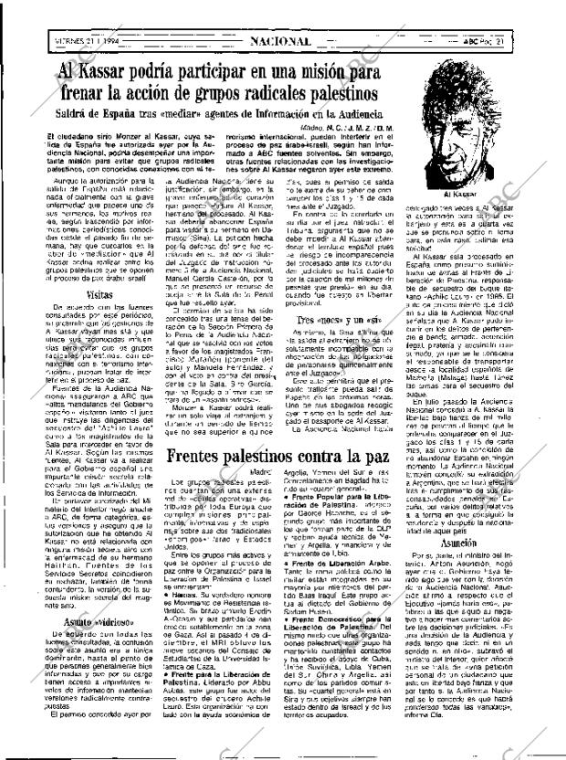 ABC MADRID 21-01-1994 página 21