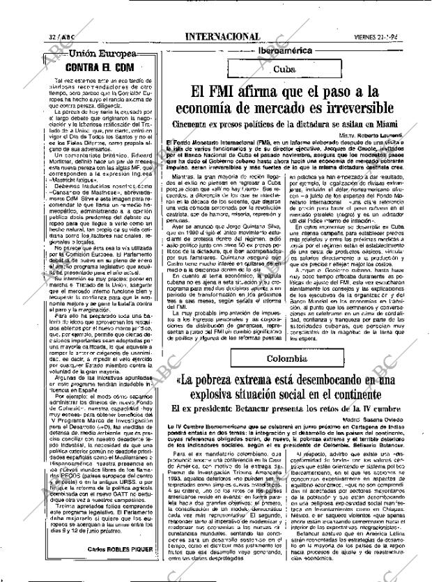 ABC MADRID 21-01-1994 página 32