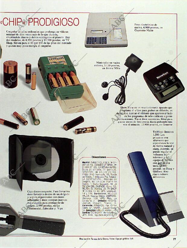 BLANCO Y NEGRO MADRID 23-01-1994 página 77