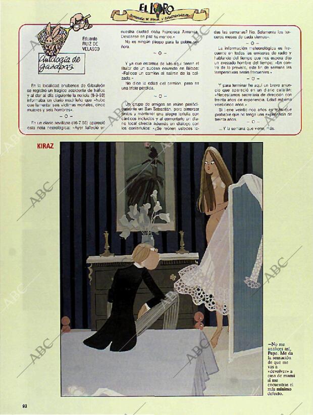 BLANCO Y NEGRO MADRID 23-01-1994 página 92