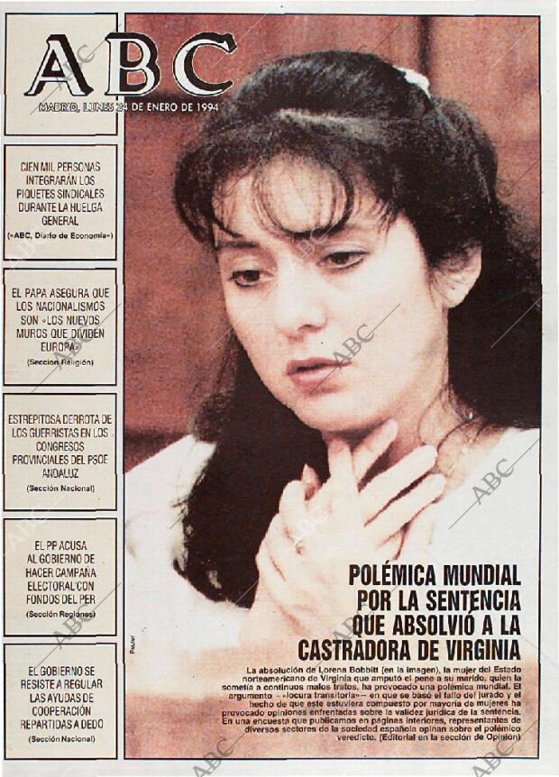 ABC MADRID 24-01-1994 página 1