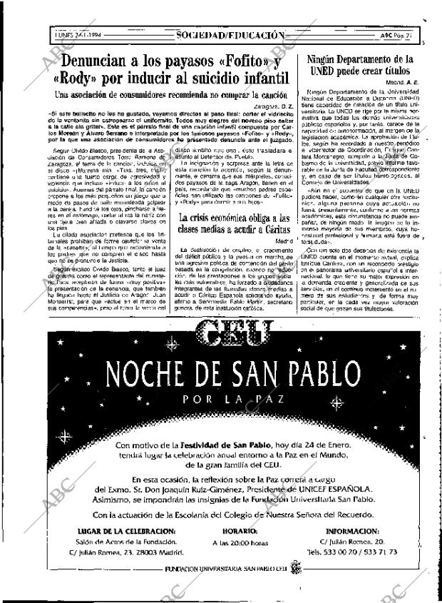 ABC MADRID 24-01-1994 página 71