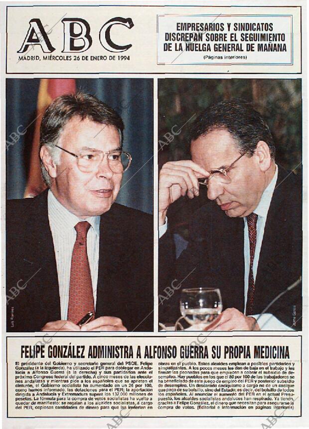 ABC MADRID 26-01-1994 página 1