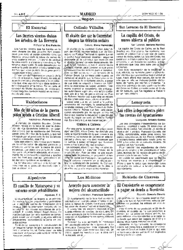 ABC MADRID 30-01-1994 página 74