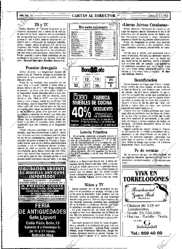 ABC MADRID 05-02-1994 página 16