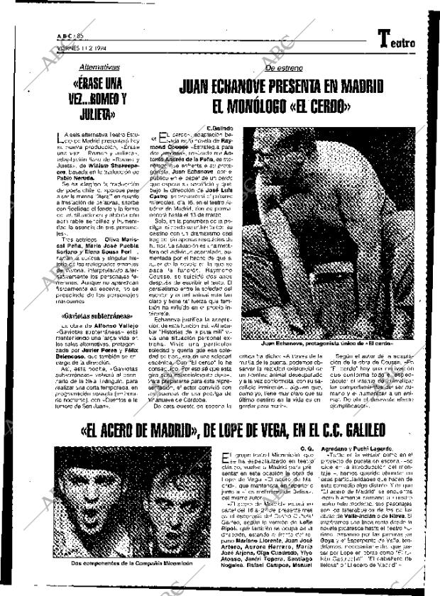 ABC MADRID 11-02-1994 página 85