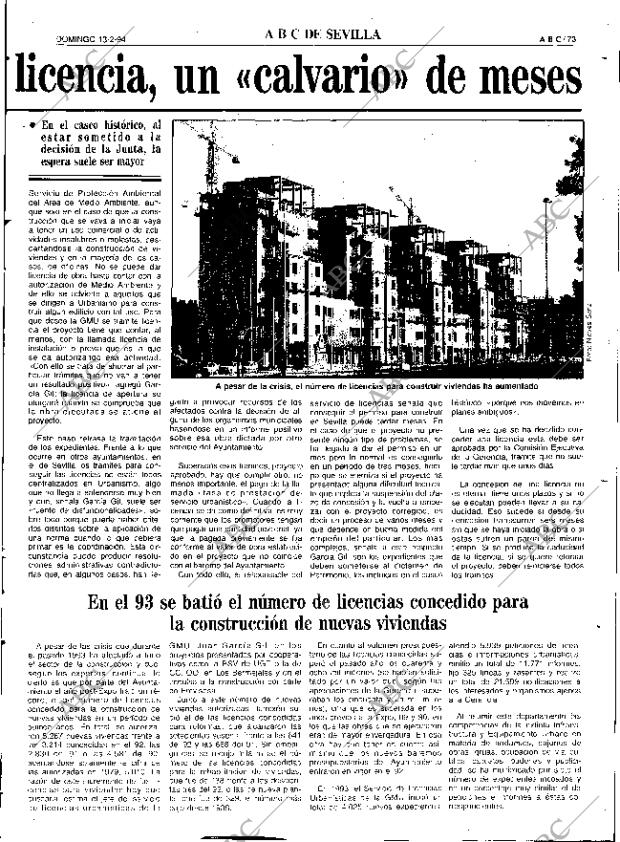 ABC SEVILLA 13-02-1994 página 73