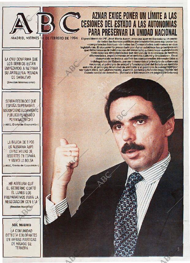 ABC MADRID 18-02-1994 página 1