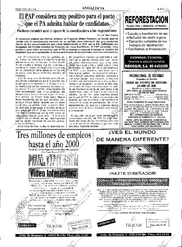 ABC SEVILLA 20-02-1994 página 51