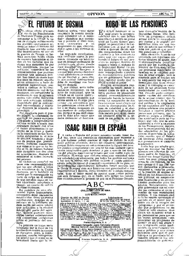 ABC MADRID 22-02-1994 página 19