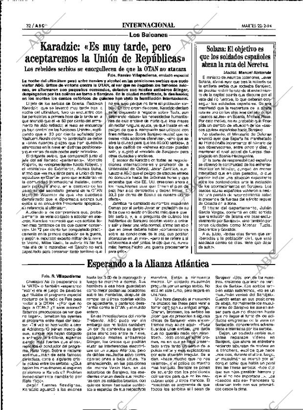 ABC MADRID 22-02-1994 página 32