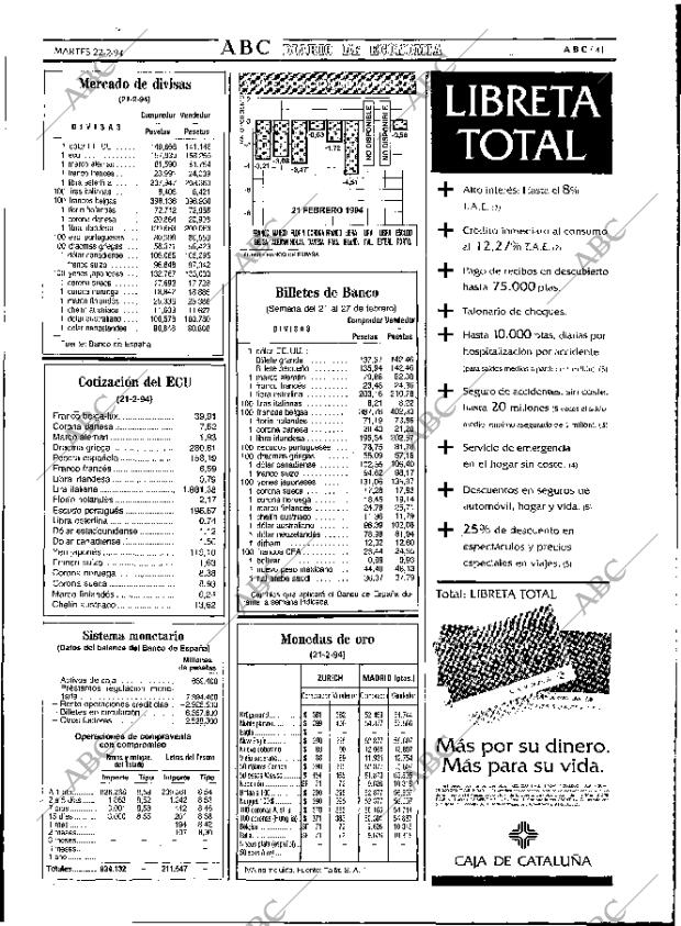 ABC MADRID 22-02-1994 página 41