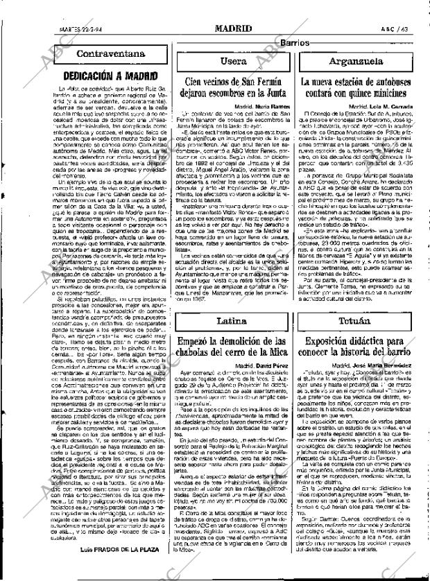 ABC MADRID 22-02-1994 página 63