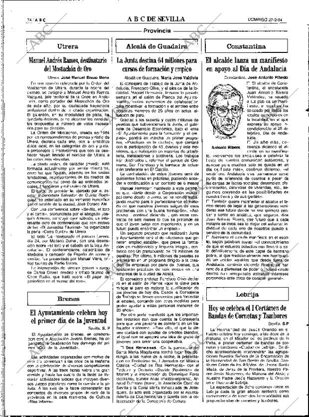 ABC SEVILLA 27-02-1994 página 74