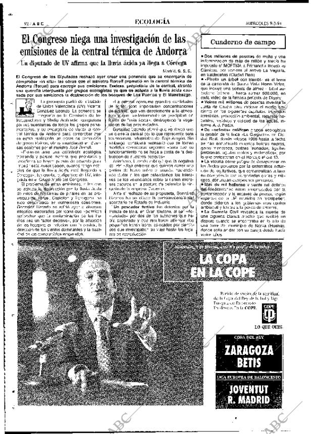 ABC MADRID 09-03-1994 página 92