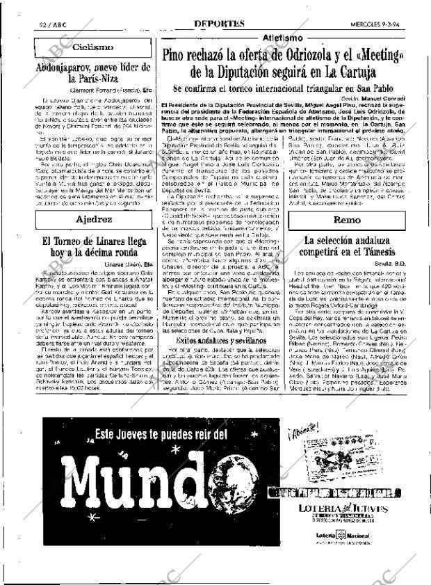 ABC SEVILLA 09-03-1994 página 92