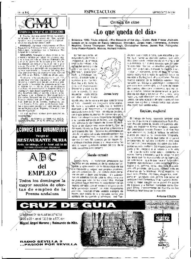 ABC SEVILLA 09-03-1994 página 94