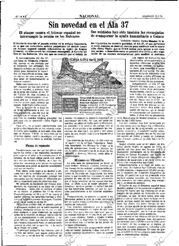 ABC MADRID 13-03-1994 página 42