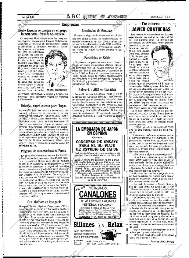 ABC MADRID 13-03-1994 página 66