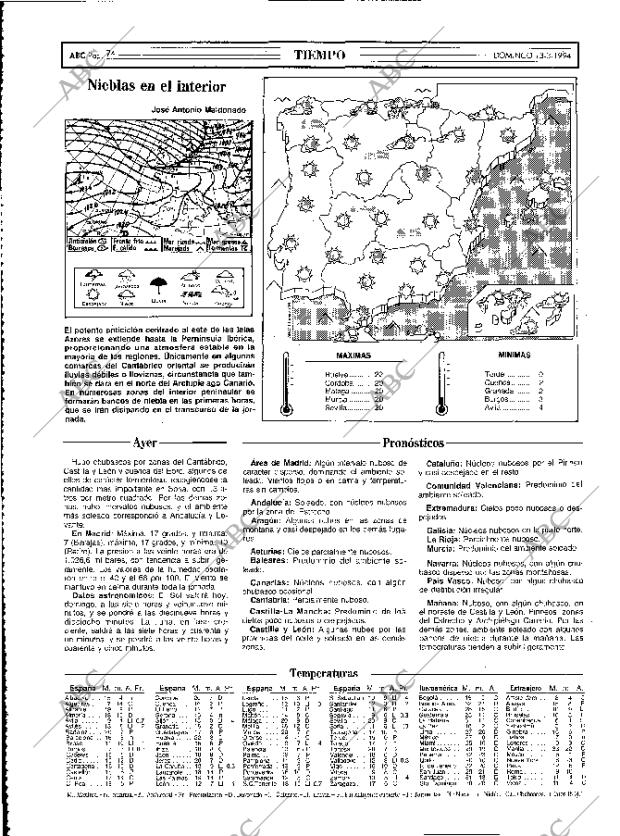 ABC MADRID 13-03-1994 página 74