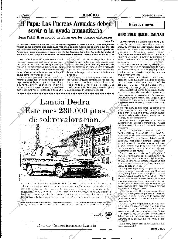 ABC MADRID 13-03-1994 página 76