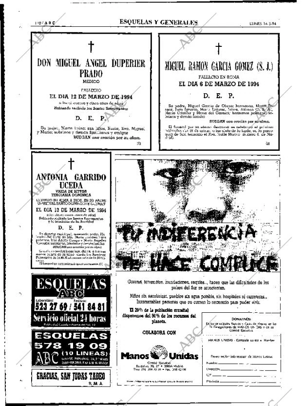 ABC MADRID 14-03-1994 página 110