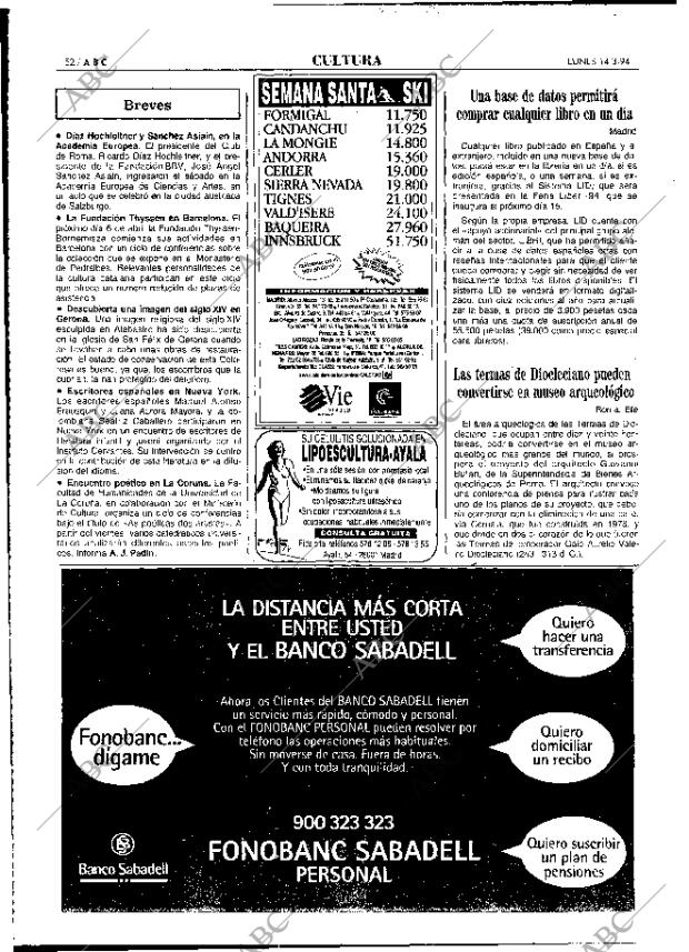 ABC MADRID 14-03-1994 página 52