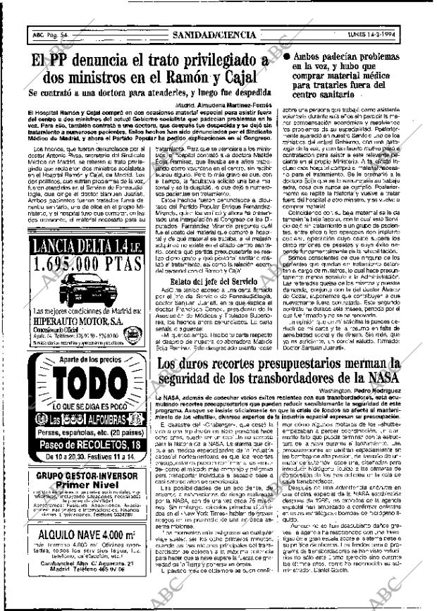 ABC MADRID 14-03-1994 página 54