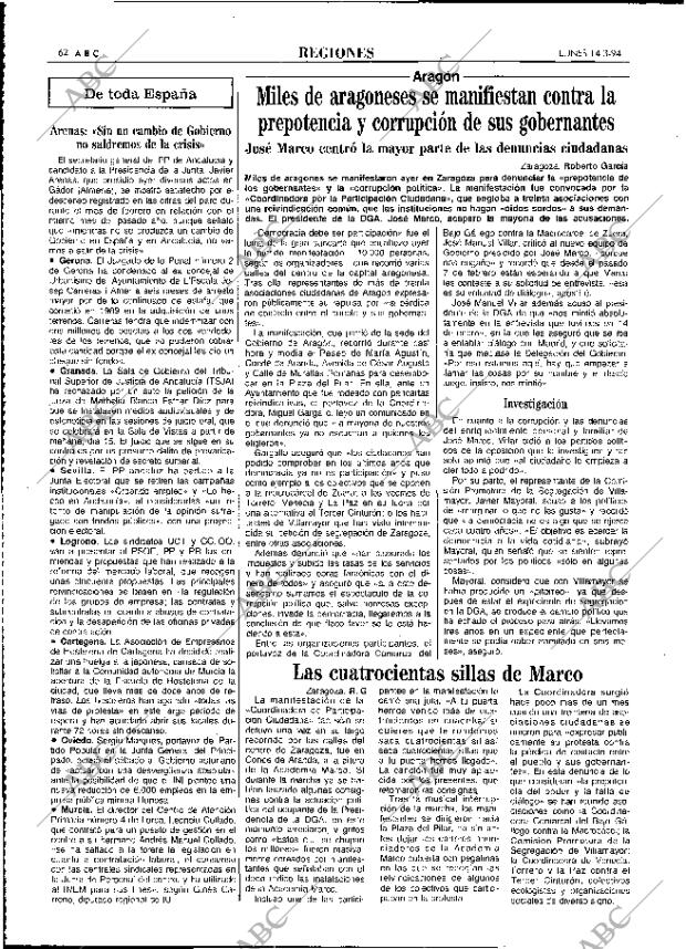 ABC MADRID 14-03-1994 página 62