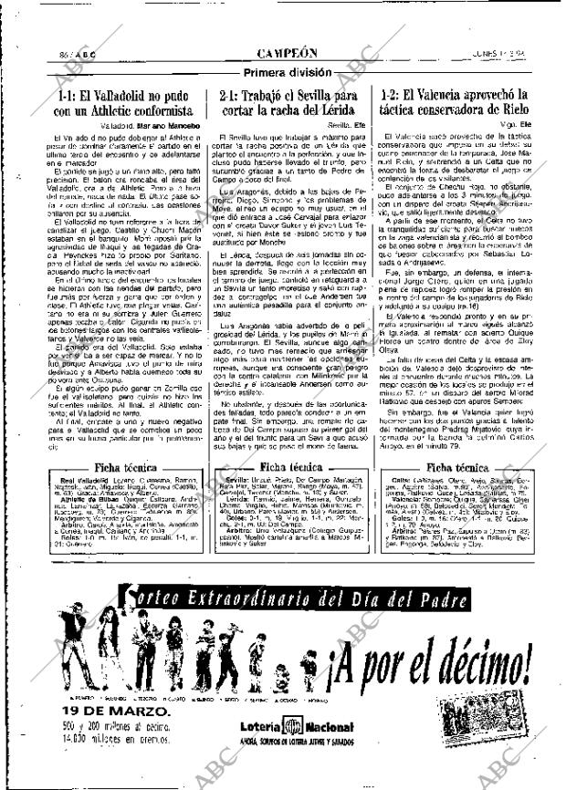 ABC MADRID 14-03-1994 página 86