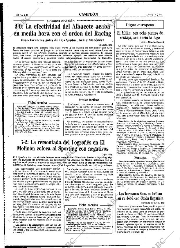 ABC MADRID 14-03-1994 página 88