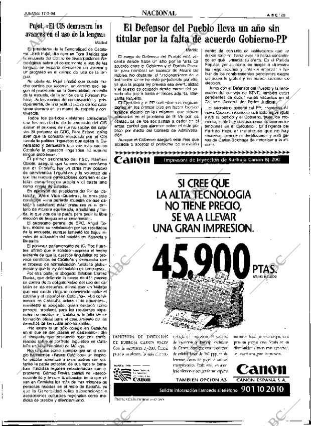 ABC SEVILLA 17-03-1994 página 29