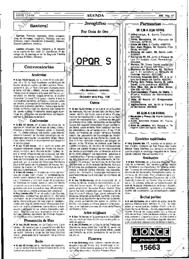ABC SEVILLA 17-03-1994 página 67