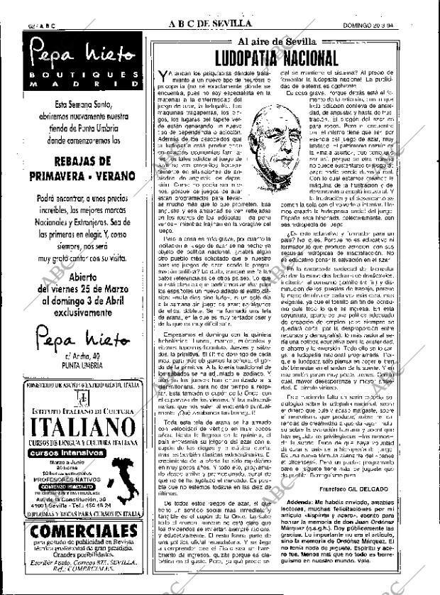 ABC SEVILLA 20-03-1994 página 62