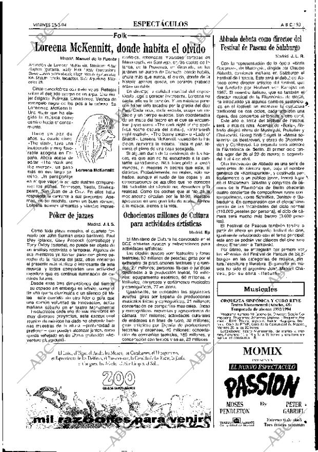 ABC MADRID 25-03-1994 página 93