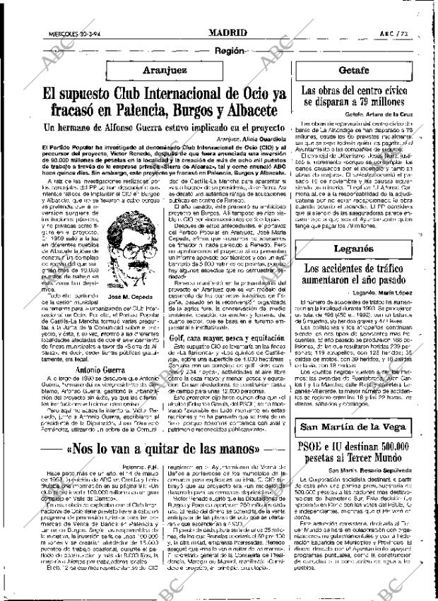 ABC MADRID 30-03-1994 página 73