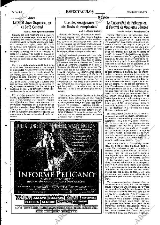 ABC MADRID 30-03-1994 página 92