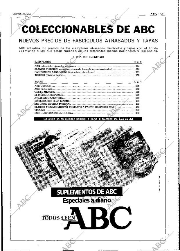 ABC MADRID 31-03-1994 página 103