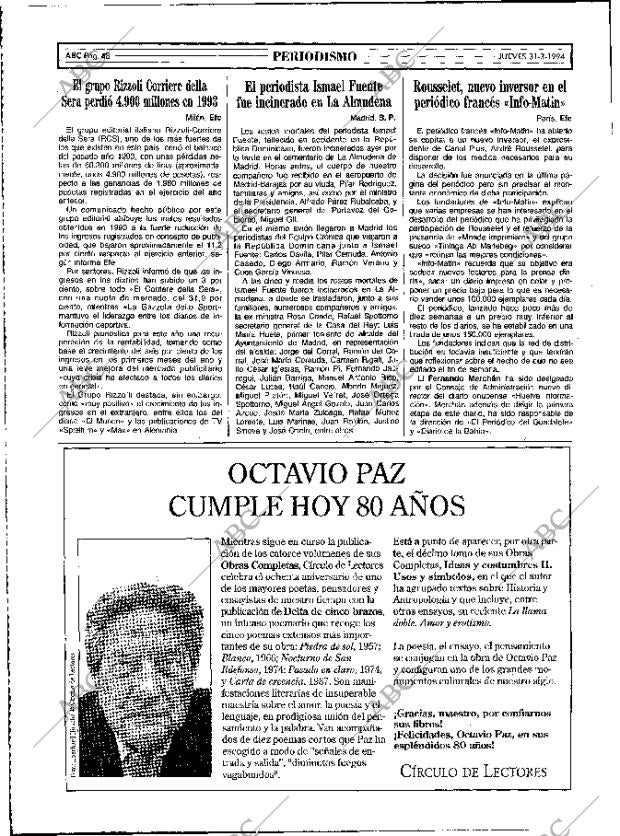 ABC MADRID 31-03-1994 página 48