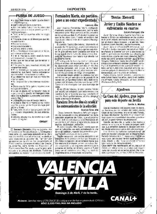 ABC SEVILLA 31-03-1994 página 67