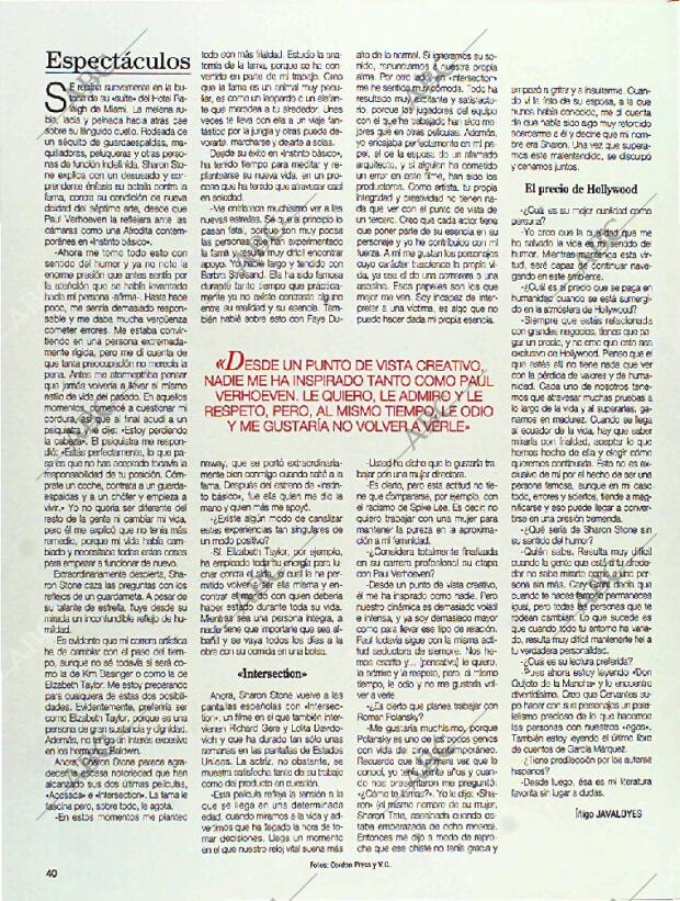 BLANCO Y NEGRO MADRID 10-04-1994 página 40