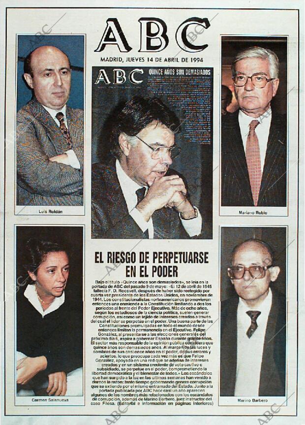 ABC MADRID 14-04-1994 página 1