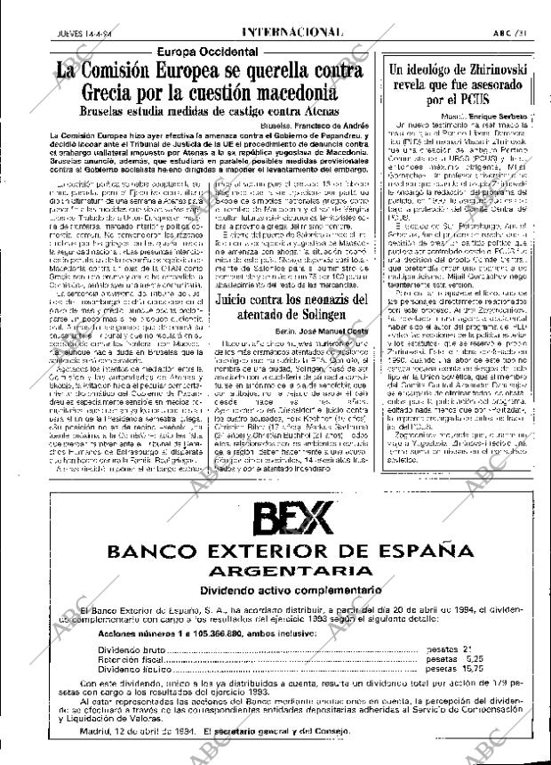 ABC SEVILLA 14-04-1994 página 31